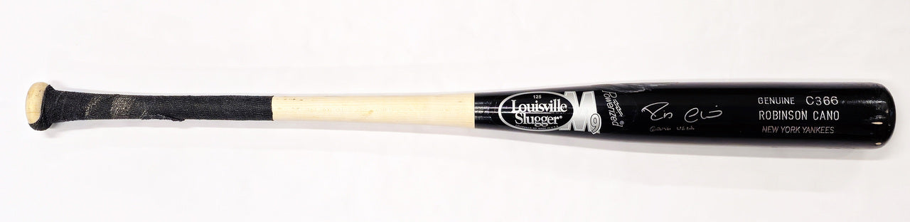 Robinson Cano Autographed Game Used Black Louisville Slugger TPX M9 Baseball Bat New York Yankees "Game Used" PSA/DNA #6A93974