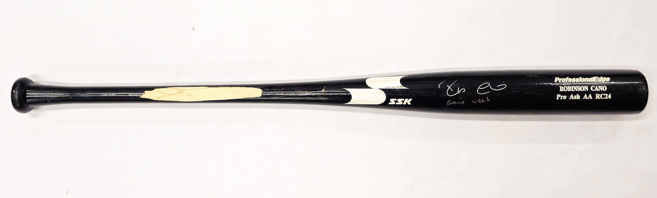 Robinson Cano Autographed Game Used Black SSK Baseball Bat New York Yankees "Game Used" PSA/DNA #7A96453