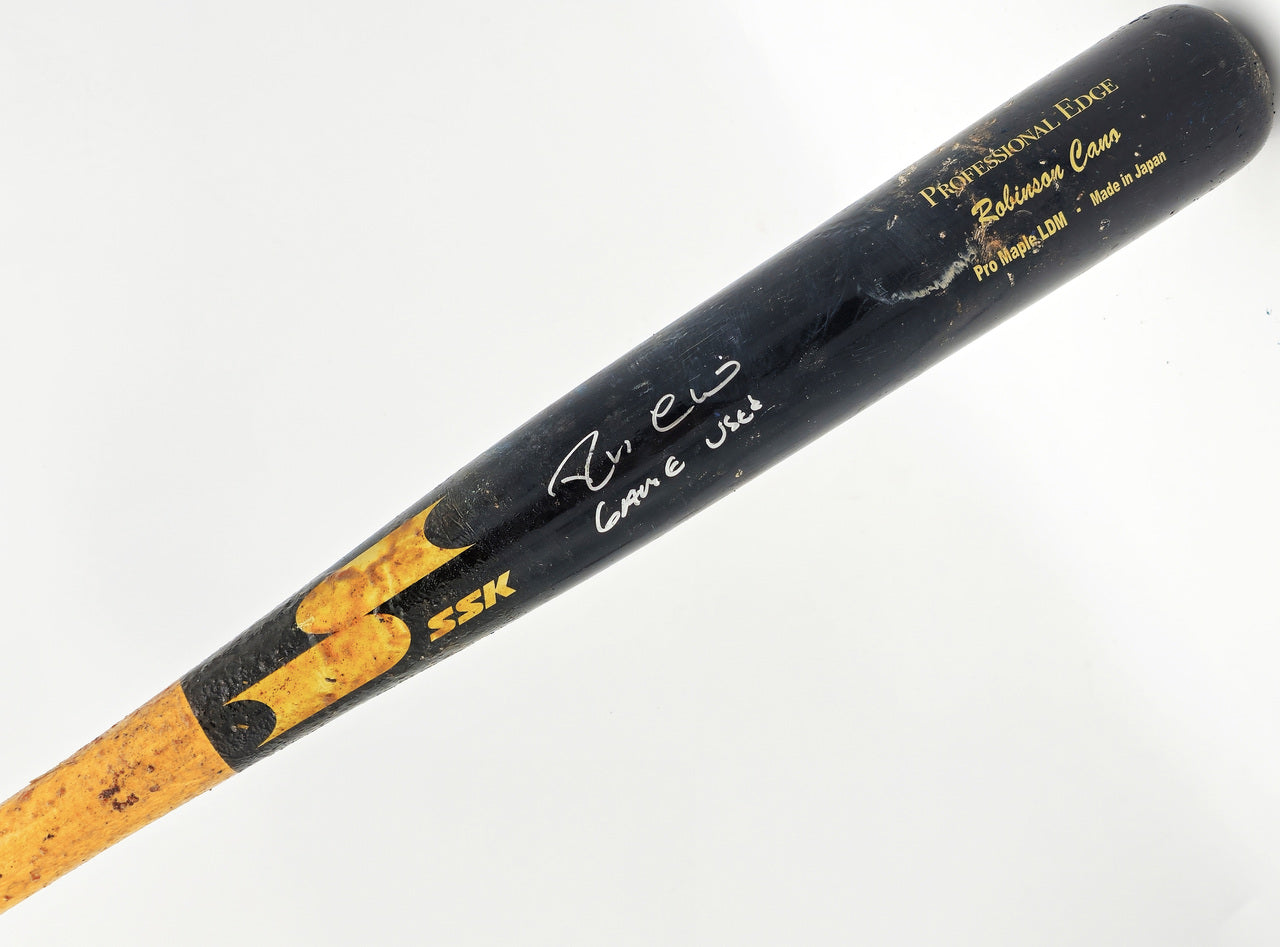 Robinson Cano Autographed Game Used Black SSK Baseball Bat Seattle Mariners "Game Used" PSA/DNA #6A93933