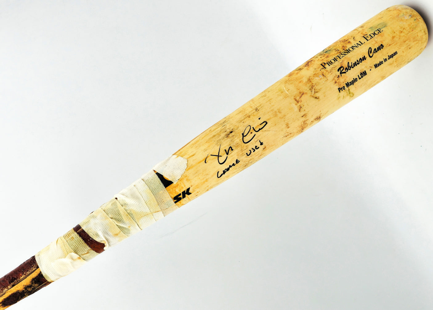 Robinson Cano Autographed Game Used Blonde SSK Baseball Bat New York Yankees "Game Used" (Taped) PSA/DNA #6A93975