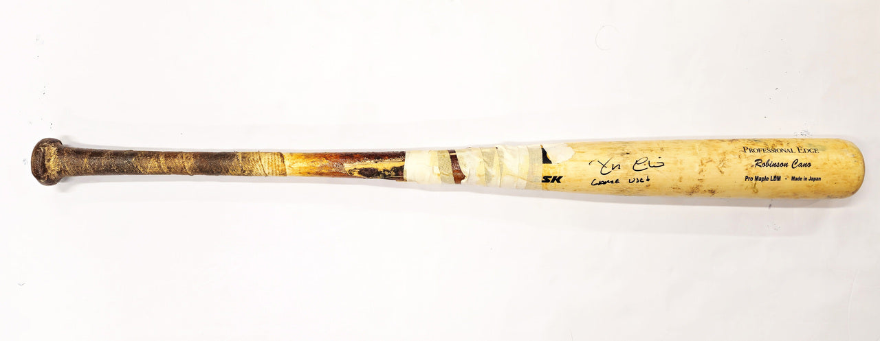 Robinson Cano Autographed Game Used Blonde SSK Baseball Bat New York Yankees "Game Used" (Taped) PSA/DNA #6A93975