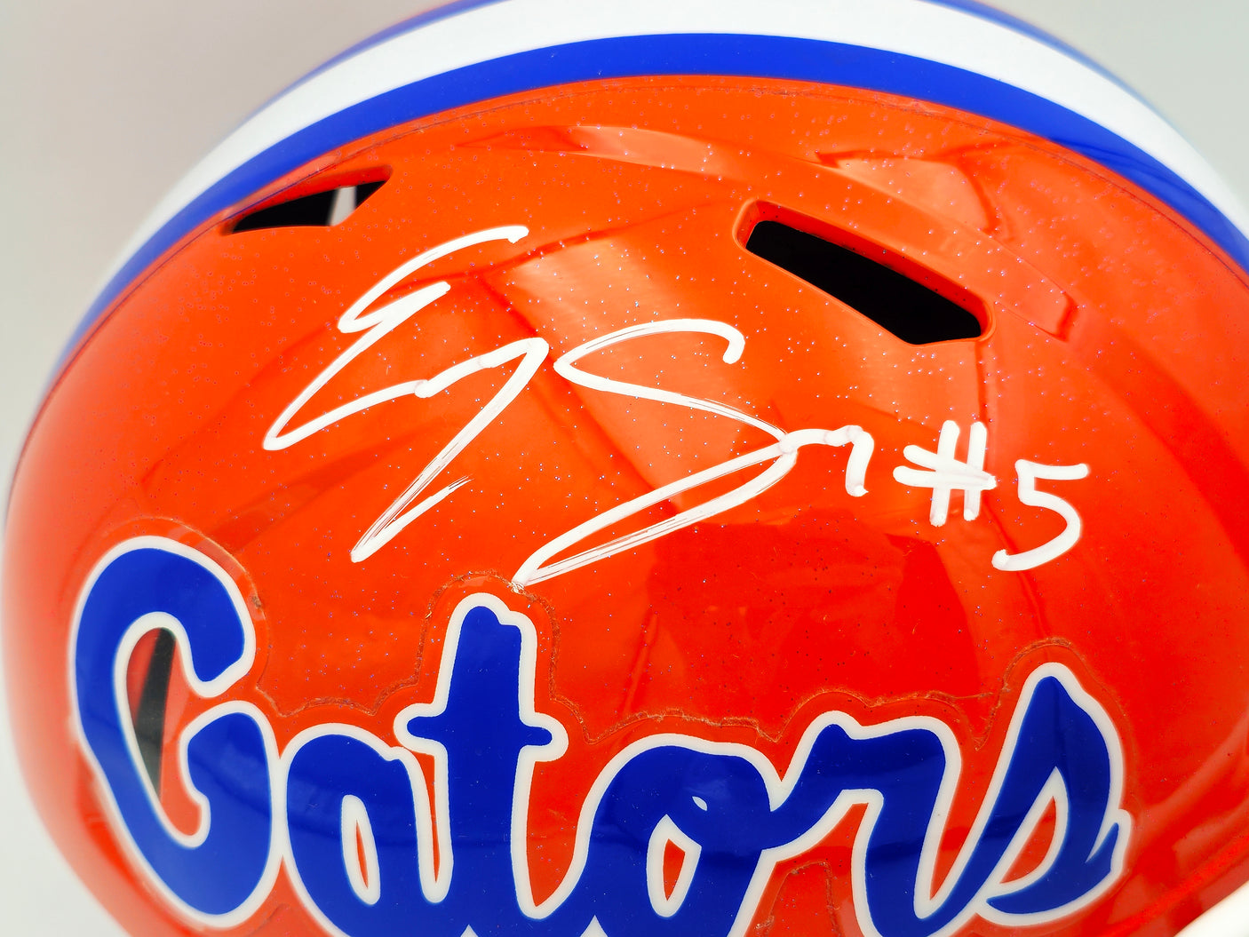 Emory Jones Autographed Florida Gators Orange Full Size Speed Replica Helmet PSA/DNA #AJ59448