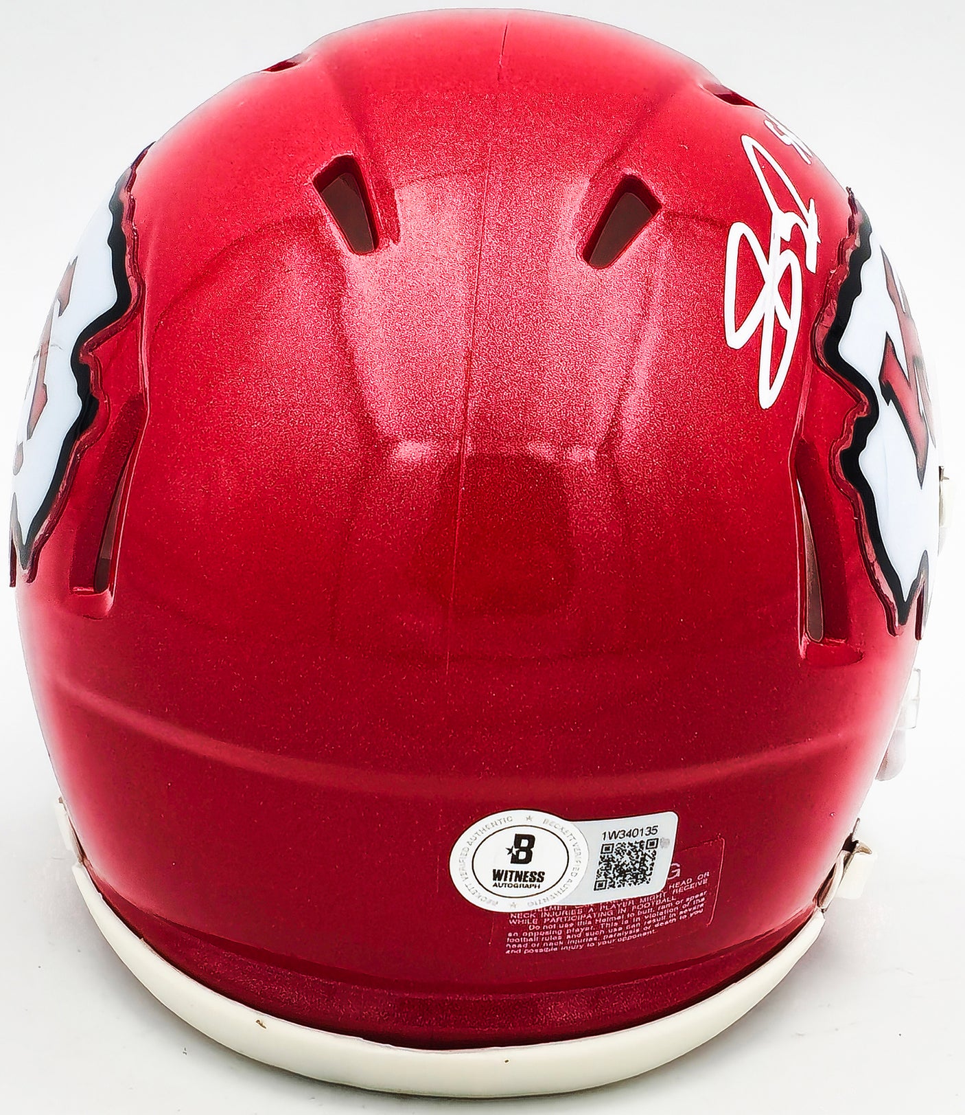 Skyy Moore Autographed Kansas City Chiefs Red Speed Mini Helmet "SB LVII LVIII Champs" Beckett BAS Witness Stock #224838