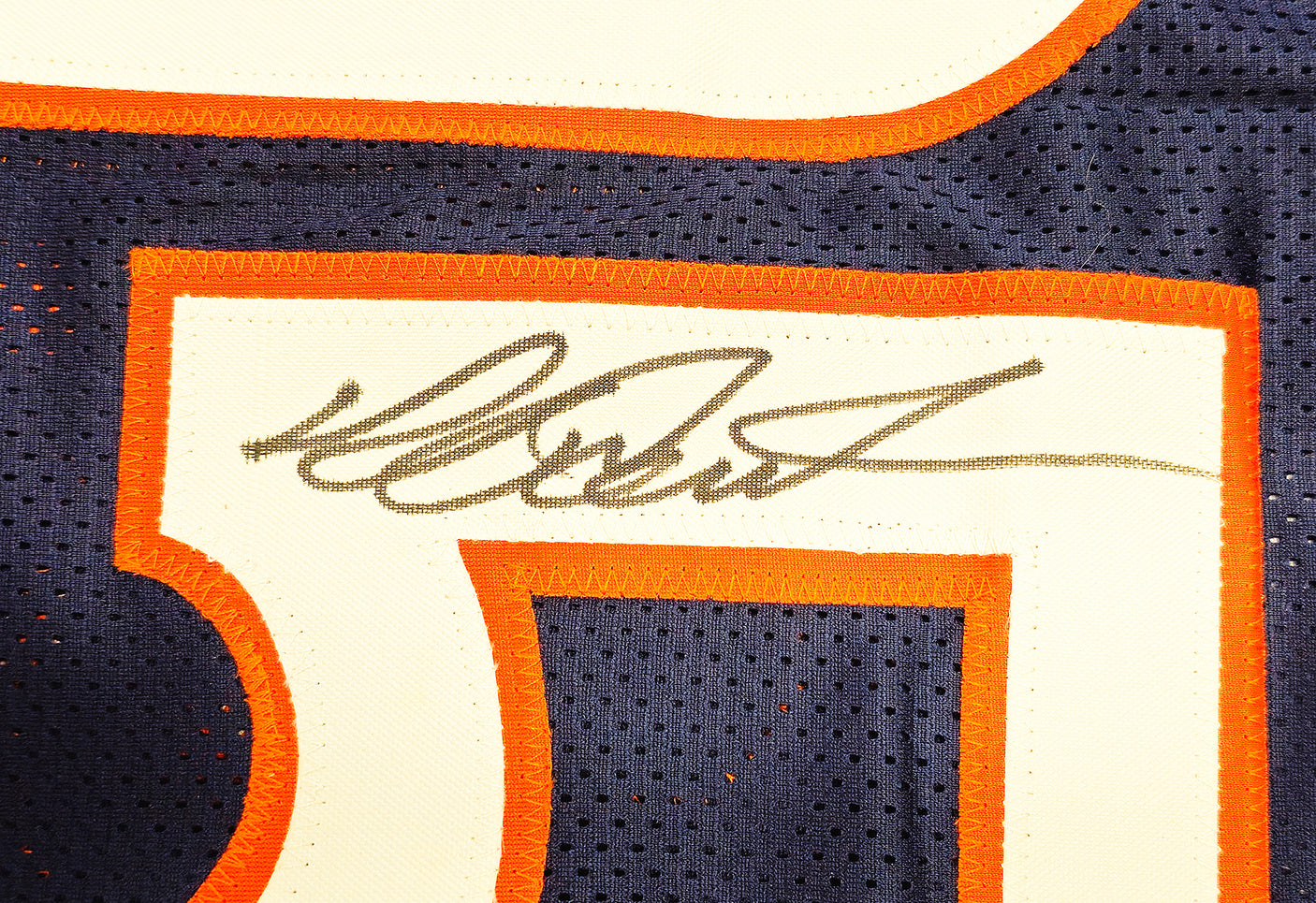 Chicago Bears Richard Dent Autographed Dark Blue Jersey With Stats Beckett BAS Witness Stock #224836