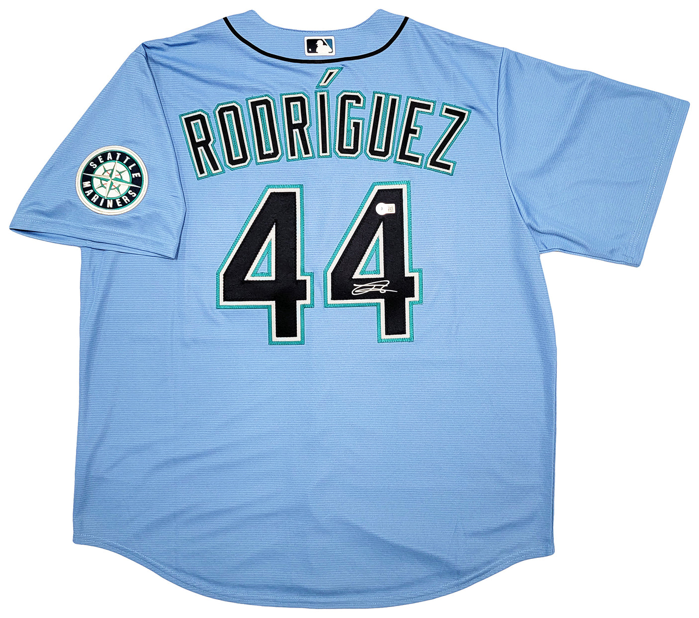 Seattle Mariners Julio Rodriguez Autographed Blue Nike Jersey Size XL Beckett BAS Stock #212091