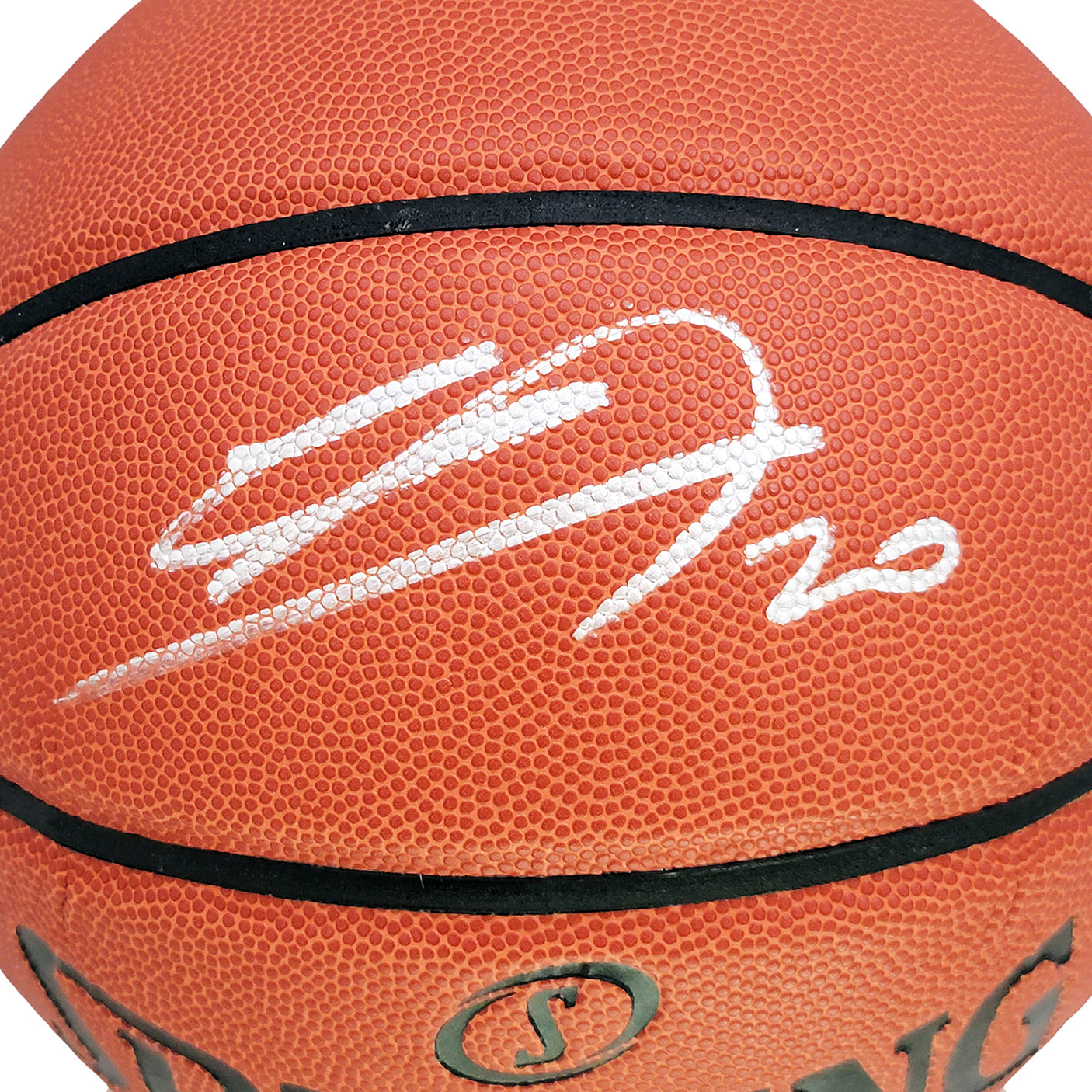 Manu Ginobili Autographed Official Spalding Signature Series Basketball San Antonio Spurs Beckett BAS Witness Stock #211904