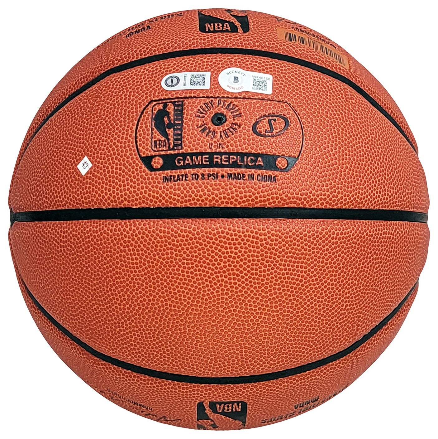 Manu Ginobili Autographed Official Spalding Signature Series Basketball San Antonio Spurs Beckett BAS Witness Stock #211904