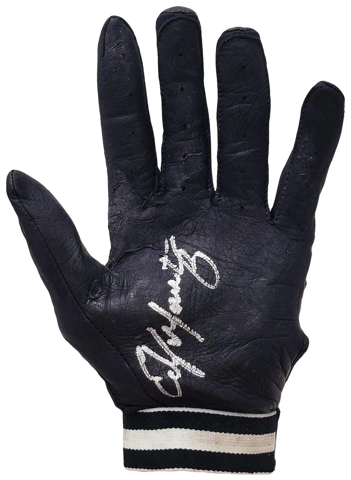 Edgar Martinez Autographed Franklin Game Used Black Batting Gloves Seattle Mariners With Signed Certificate Stock #211908