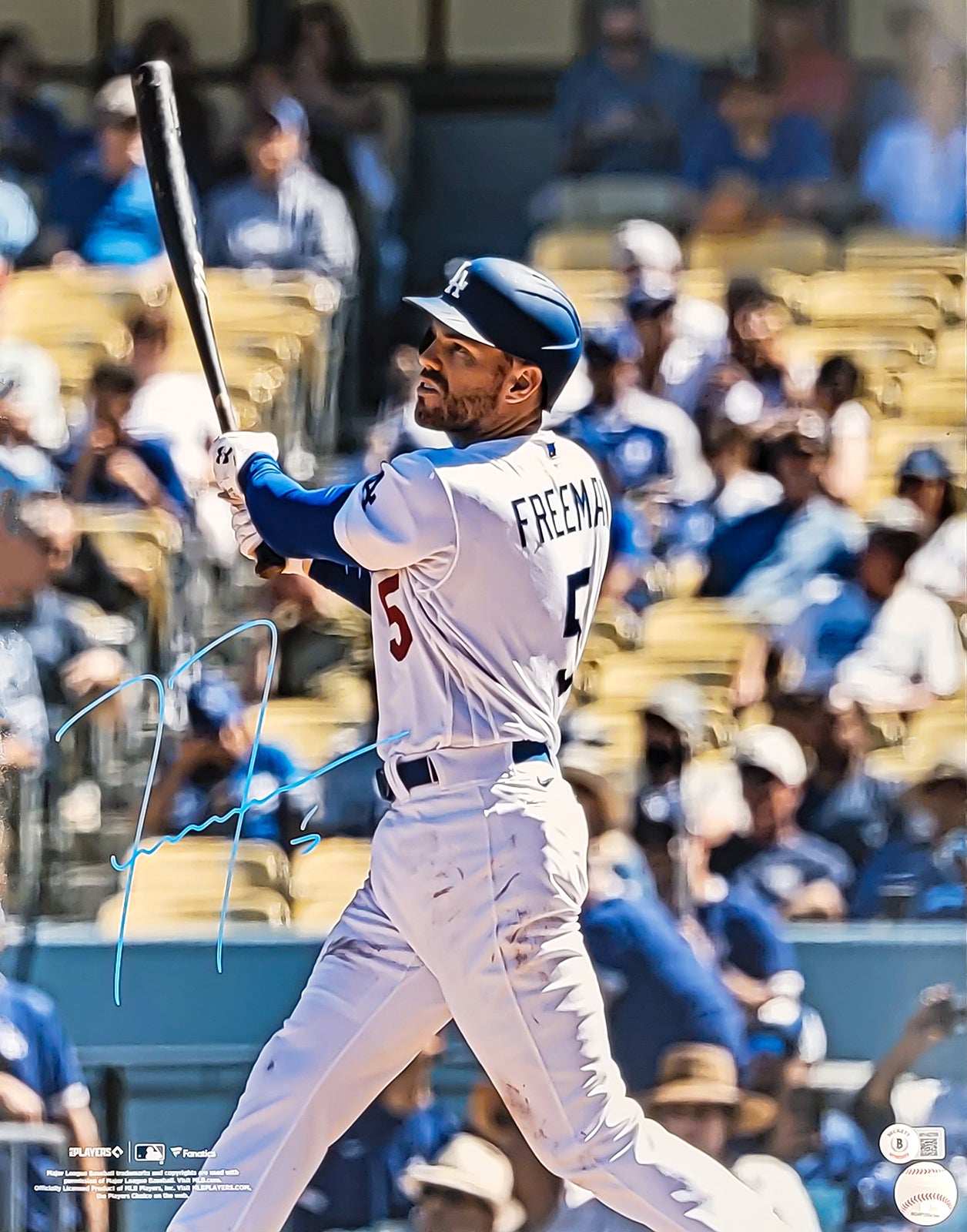 Freddie Freeman Autographed 16x20 Photo Los Angeles Dodgers Beckett BAS Witness Stock #212098