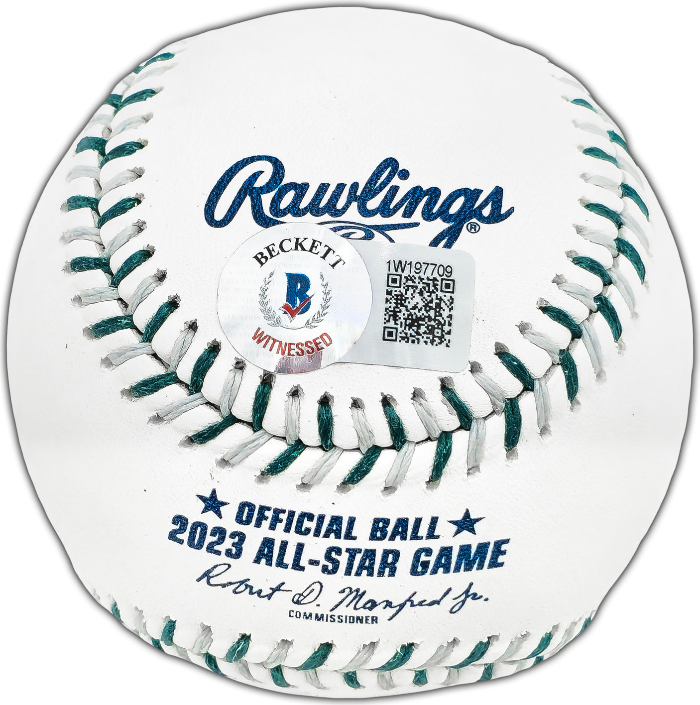 Josh Jung Autographed Official 2023 All Star Game Logo Game Baseball Texas Rangers Beckett BAS Witness Stock #224412