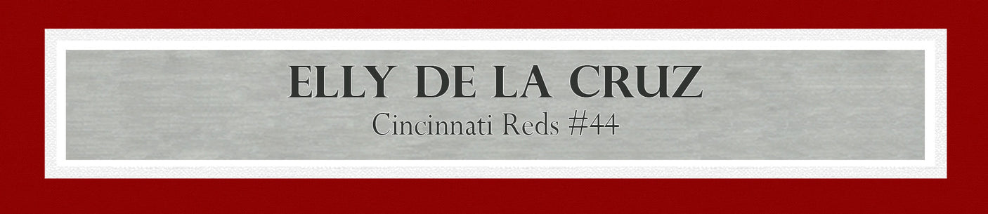 Cincinnati Reds Elly De La Cruz Autographed Framed Red Jersey Beckett BAS QR Stock #239066
