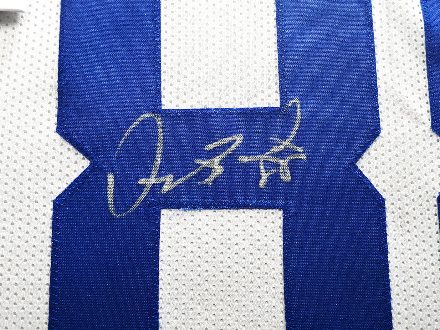 Dallas Cowboys Dez Bryant Autographed Framed White Jersey Beckett BAS Witness Stock #239061