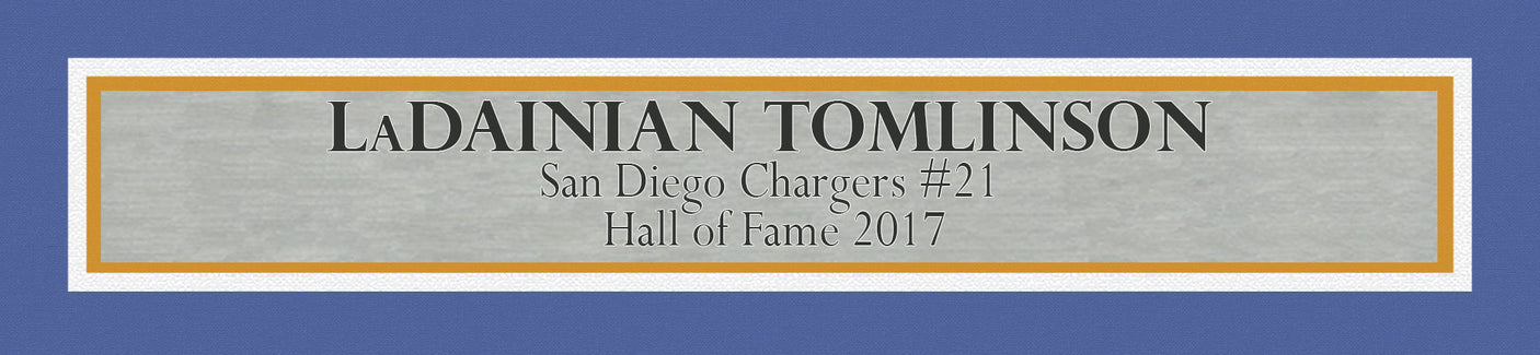 San Diego Chargers LaDainian Tomlinson Autographed Framed Powder Blue Jersey "HOF 17" Beckett BAS Witness Stock #239064