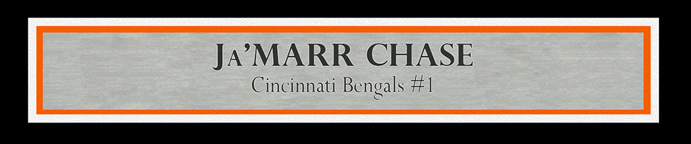 Cincinnati Bengals Ja'Marr Chase Autographed Framed Orange Jersey Beckett BAS Witness Stock #239062
