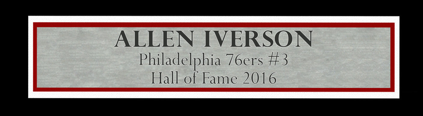 Philadelphia 76ers Allen Iverson Autographed Framed White Jersey Beckett BAS Witness Stock #239068