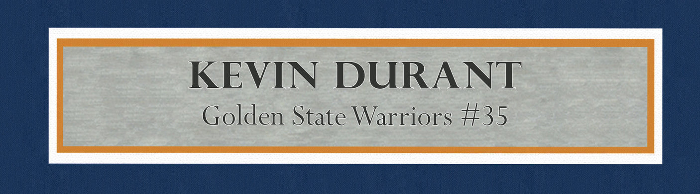 Golden State Warriors Kevin Durant Autographed Framed White Adidas Swingman Jersey Beckett BAS QR Stock #239069