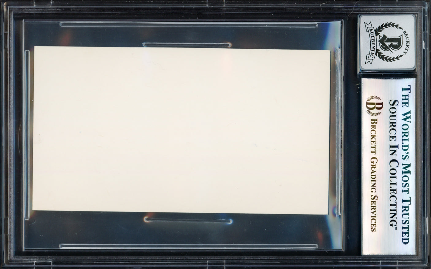 Hank Aaron Autographed 2x3.5 Cut Signature Atlanta Braves Auto Grade Gem Mint 10 Beckett BAS #17605638