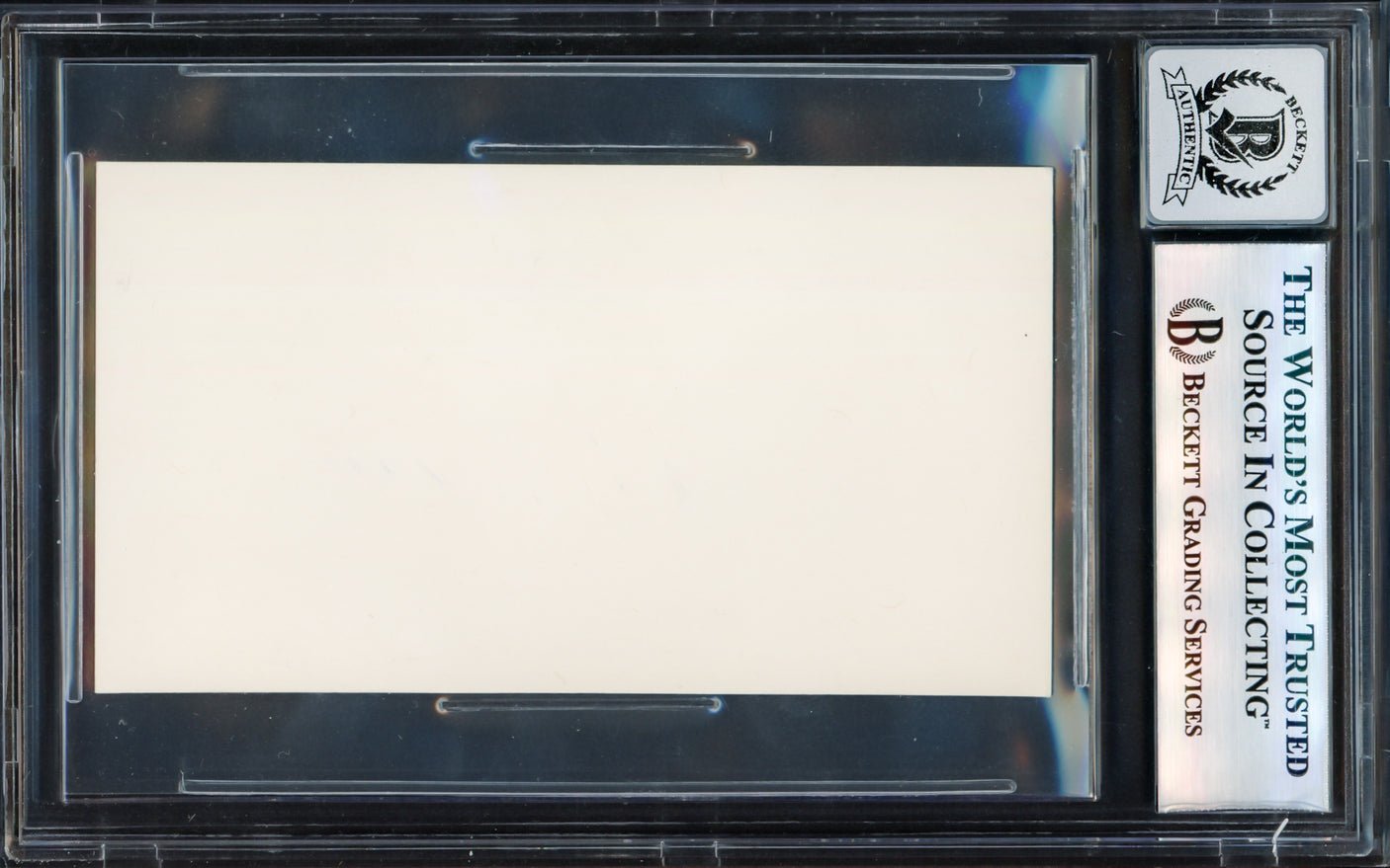 Hank Aaron Autographed 2x3.5 Cut Signature Atlanta Braves Auto Grade Gem Mint 10 Beckett BAS #17605639