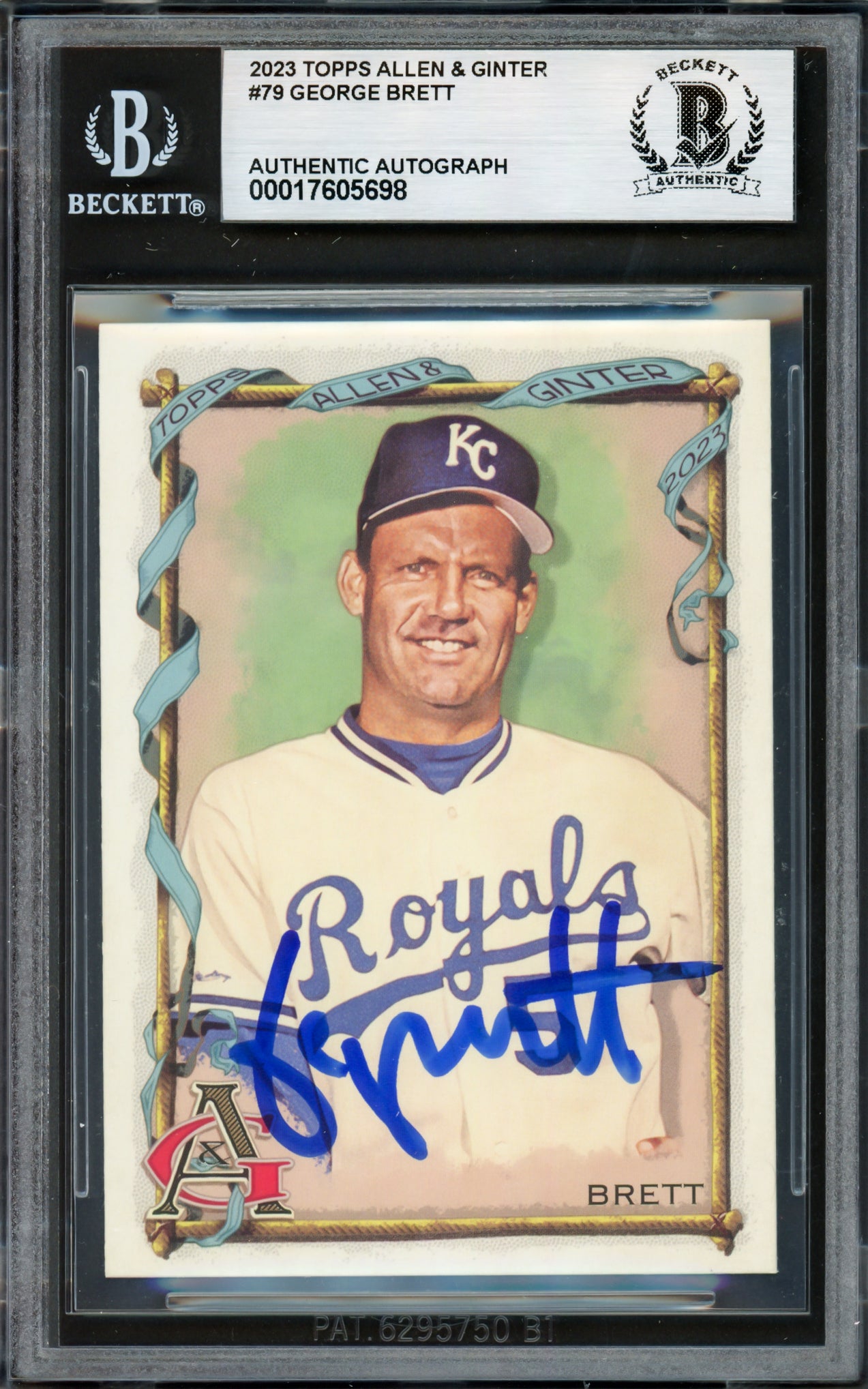 George Brett Autographed 2023 Topps Allen & Ginter Card #79 Kansas City Royals Beckett BAS #17605698