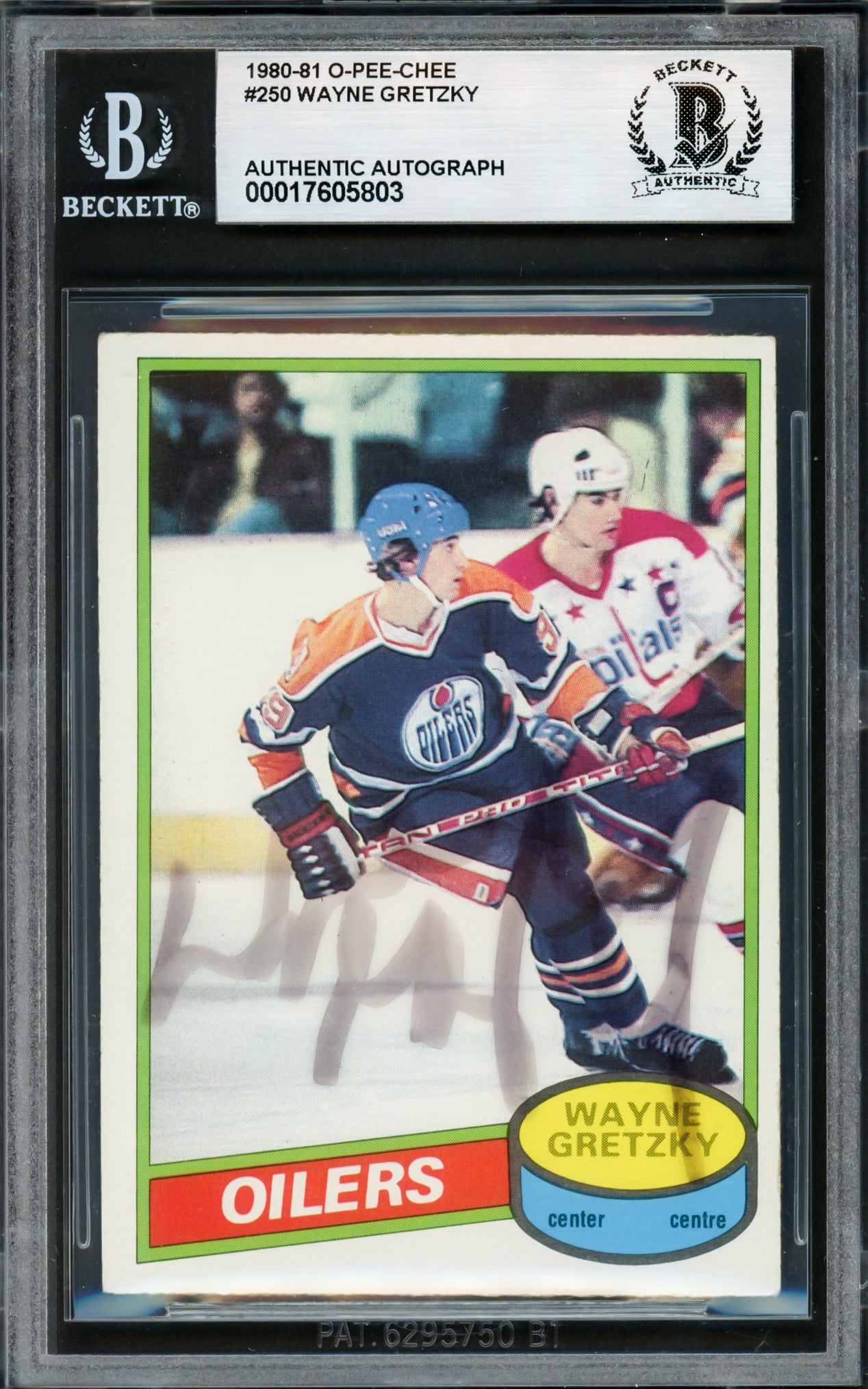 Wayne Gretzky Autographed 1980-81 O PeeChee Card #250 Edmonton Oilers Beckett BAS #17605803