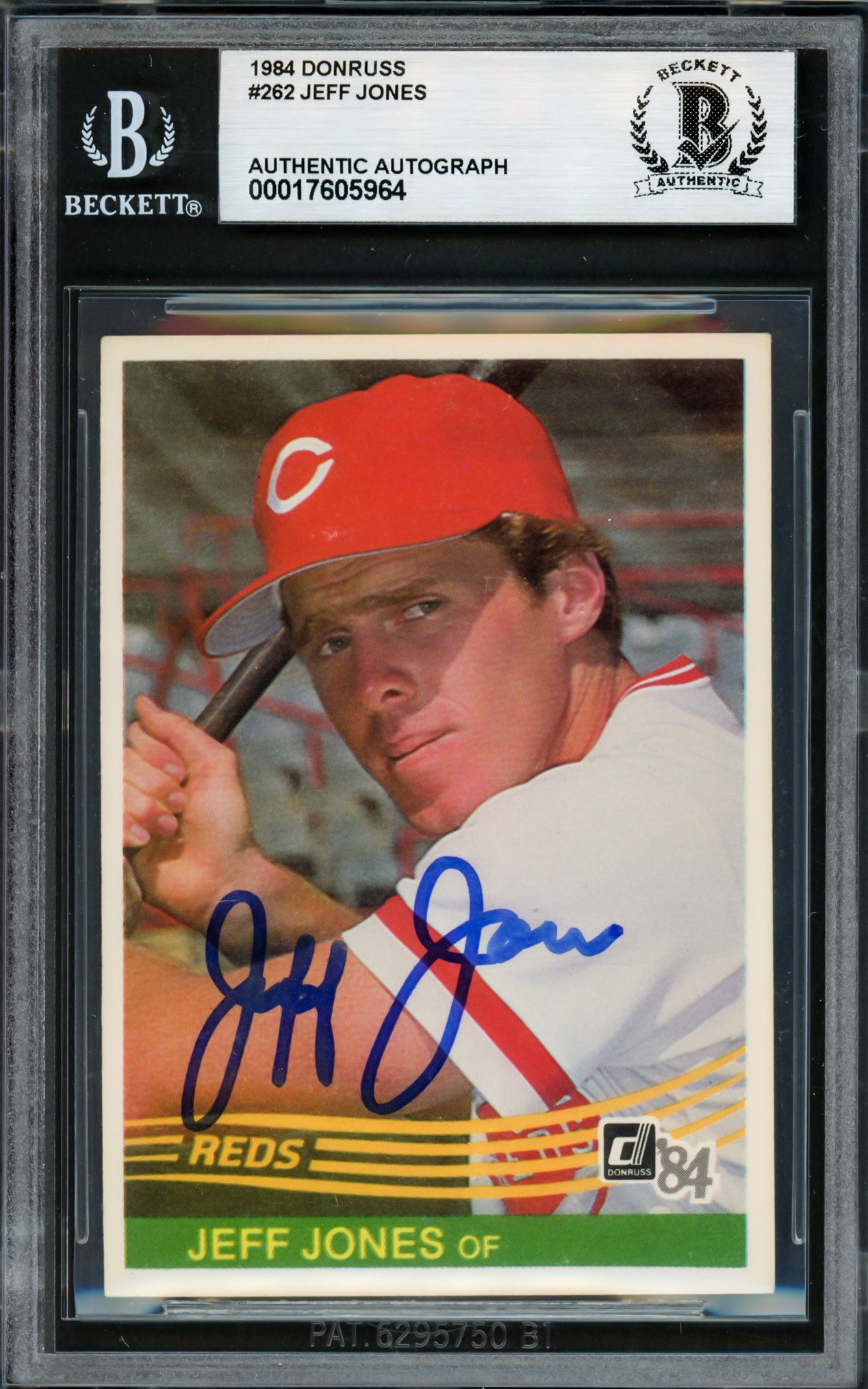 Jeff Jones Autographed 1984 Donruss Rookie Card #262 Cincinnati Reds Beckett BAS #17605964