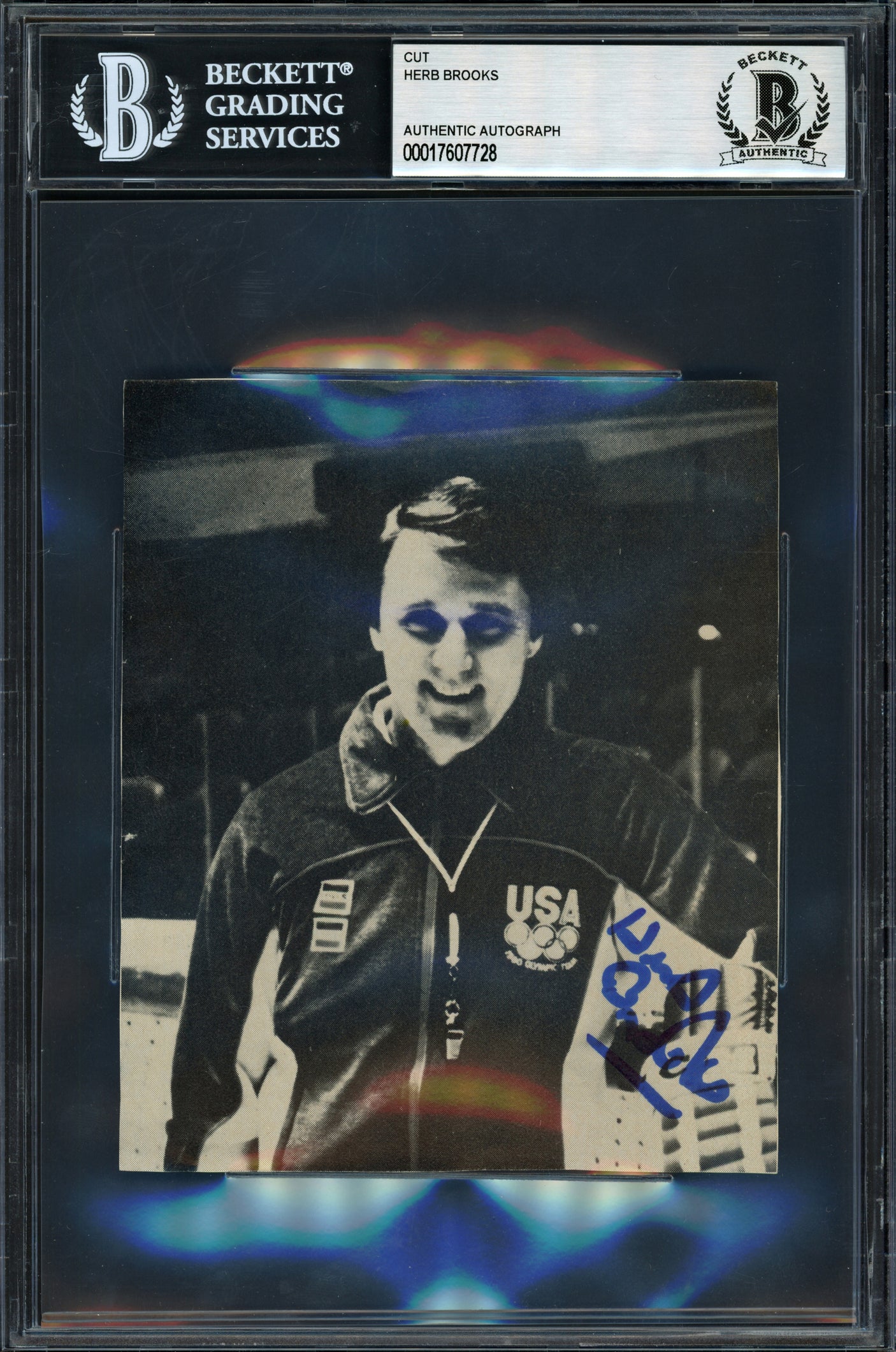 Herb Brooks Autographed 4.5x5 Magazine Page Photo 1980 Team USA Miracle on Ice Beckett BAS #17607728