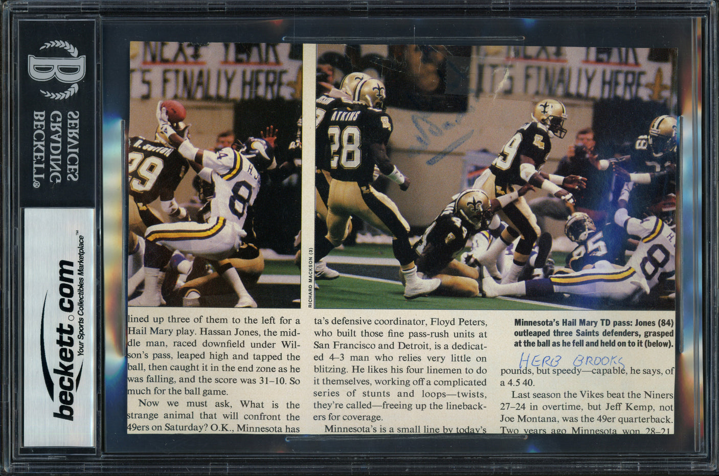 Herb Brooks Autographed 5x7 Magazine Page Photo 1980 Team USA Miracle on Ice Beckett BAS #17607736