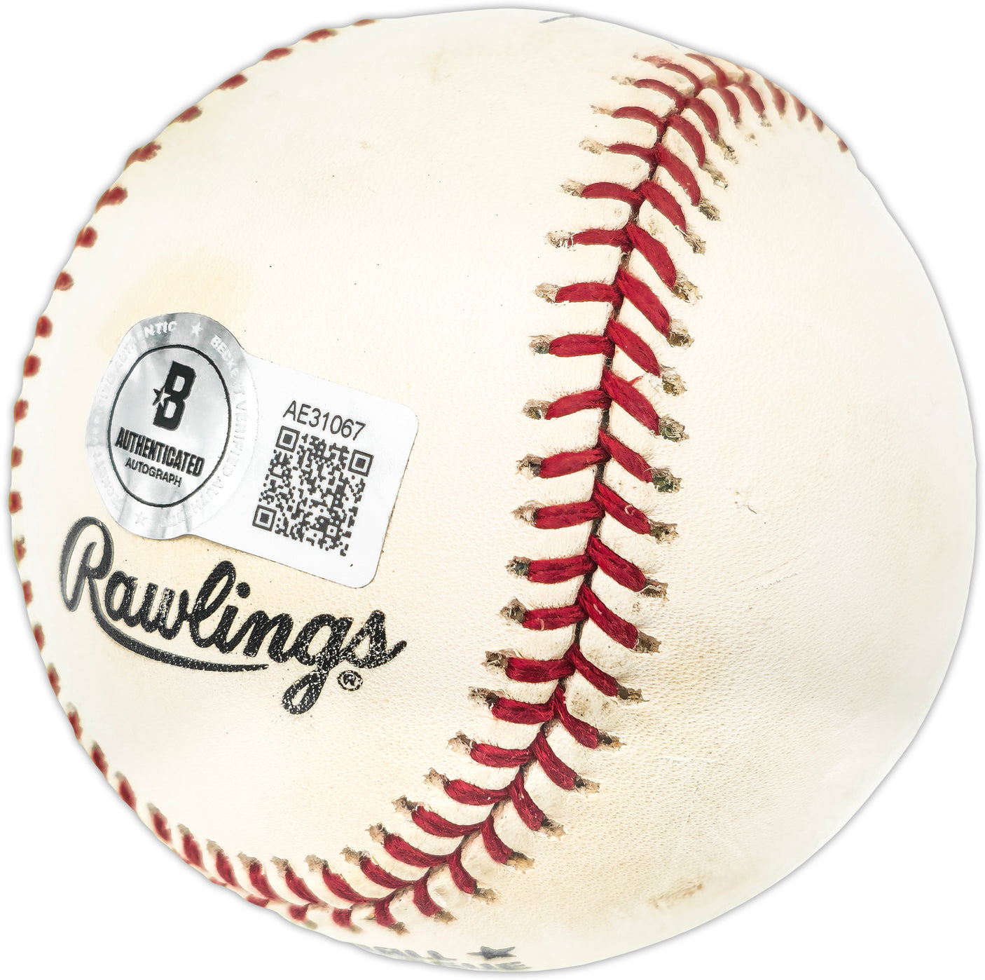 Willie Mays Autographed Official NL Stat Logo Baseball San Francisco Giants Beckett BAS #AE31067