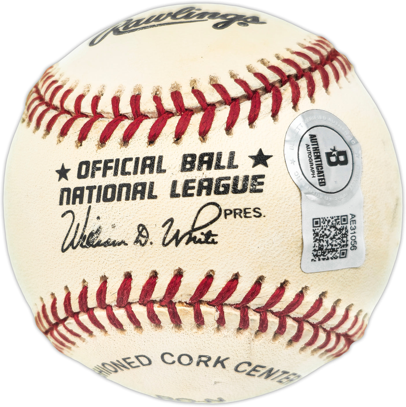 Willie Mays Autographed Official NL Baseball San Francisco Giants Beckett BAS #AE31056