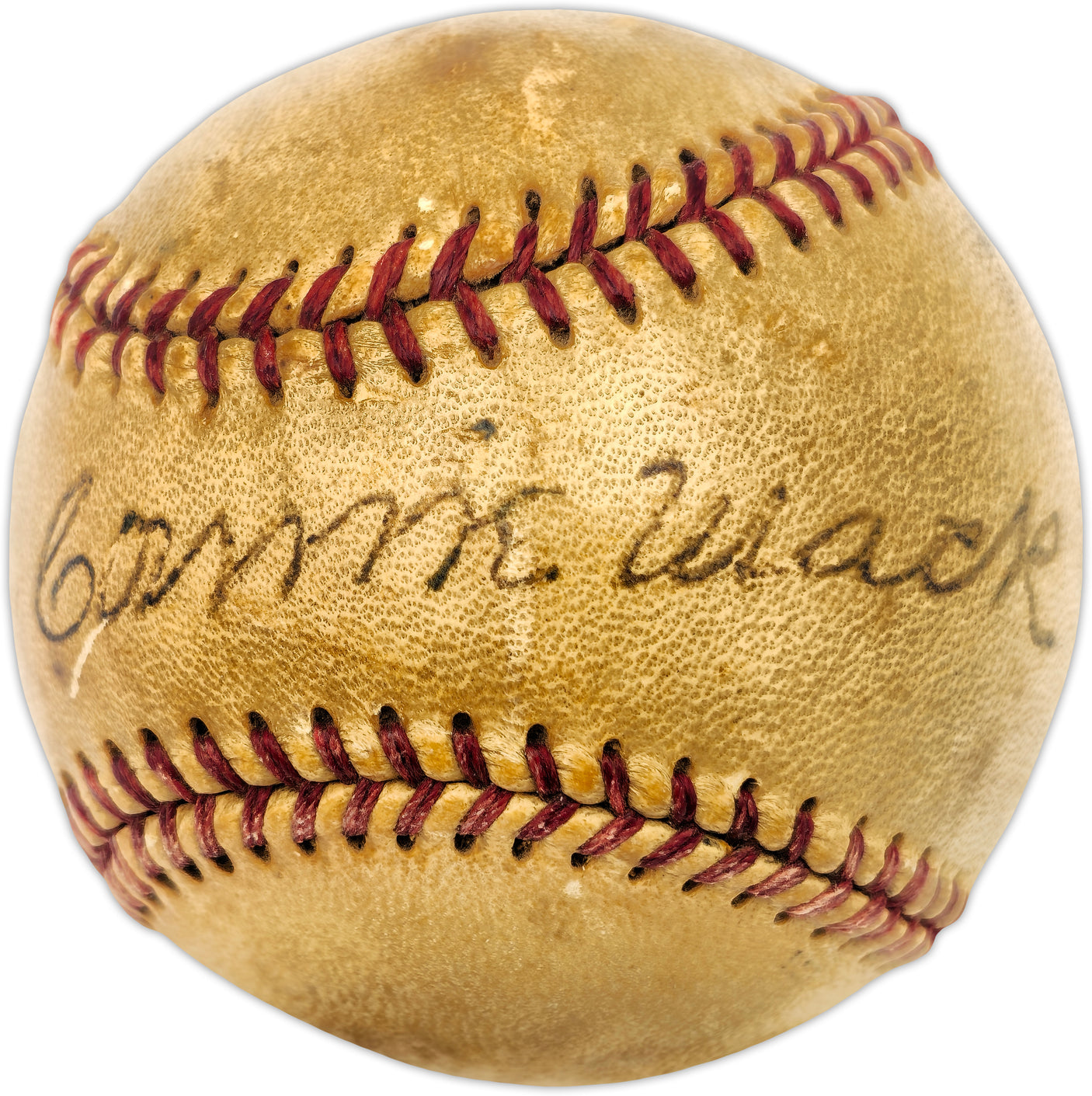 Connie Mack Autographed Official League Baseball Philadelphia A's Beckett BAS #AE31059