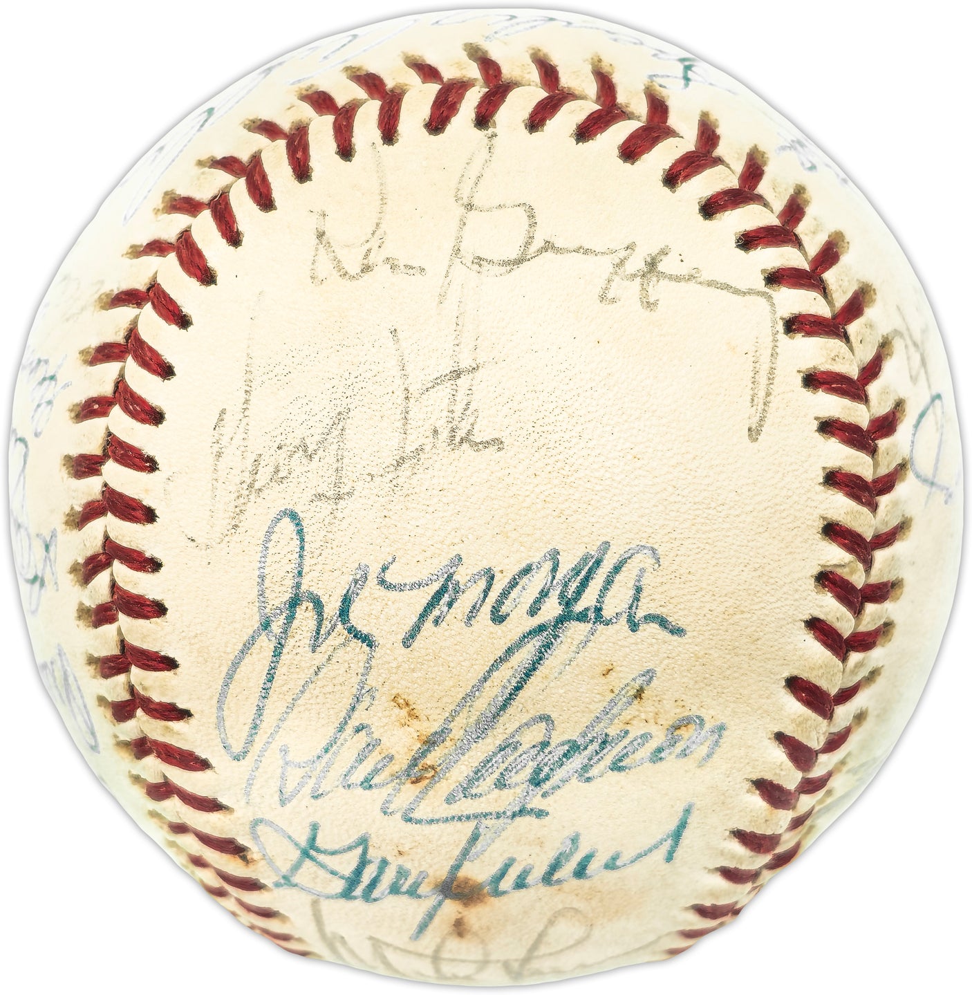 1976 Cincinnati Reds Team Autographed Official Feeney NL Baseball World Series Champs With 26 Signatures Including Joe Morgan Beckett BAS #AE01813