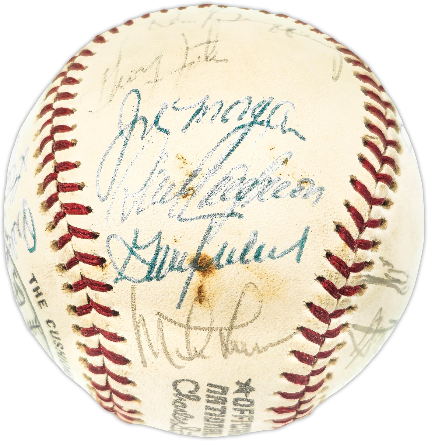 1976 Cincinnati Reds Team Autographed Official Feeney NL Baseball World Series Champs With 26 Signatures Including Joe Morgan Beckett BAS #AE01813