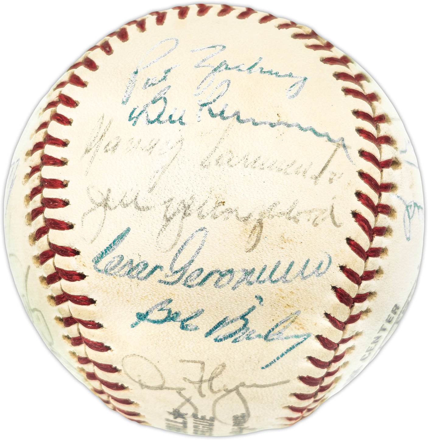 1976 Cincinnati Reds Team Autographed Official Feeney NL Baseball World Series Champs With 26 Signatures Including Joe Morgan Beckett BAS #AE01813