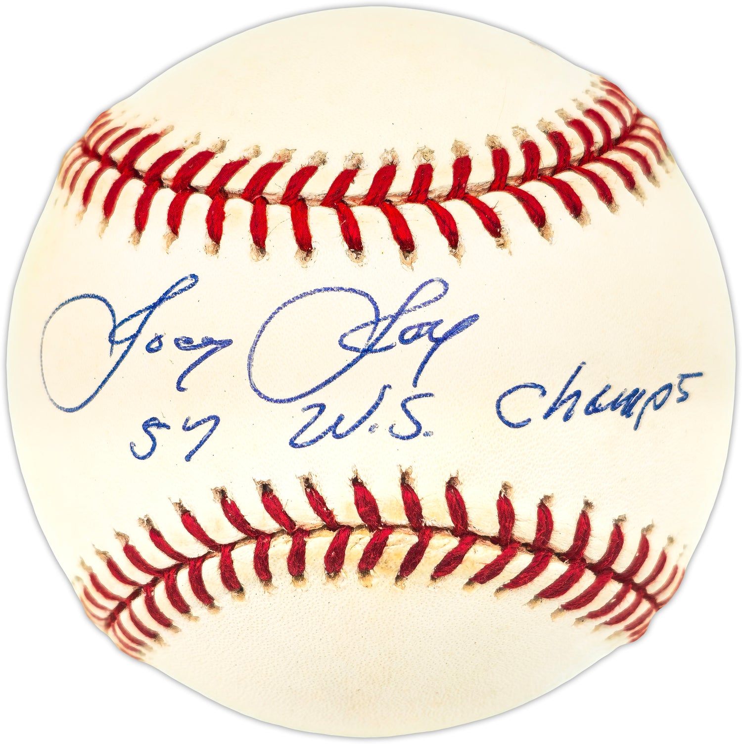 Joey Jay Autographed Official NL Baseball Milwaukee Braves "57 WS Champs" Beckett BAS QR #BR49712