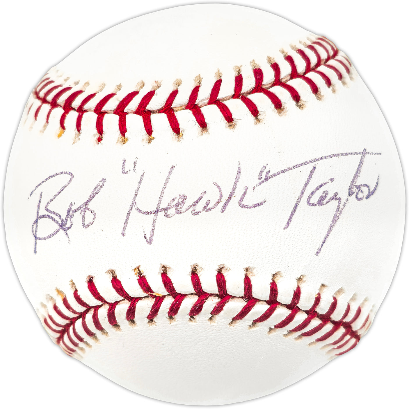 Bob "Hawk" Taylor Autographed Official MLB Baseball Milwaukee Braves Beckett BAS QR #BR49713
