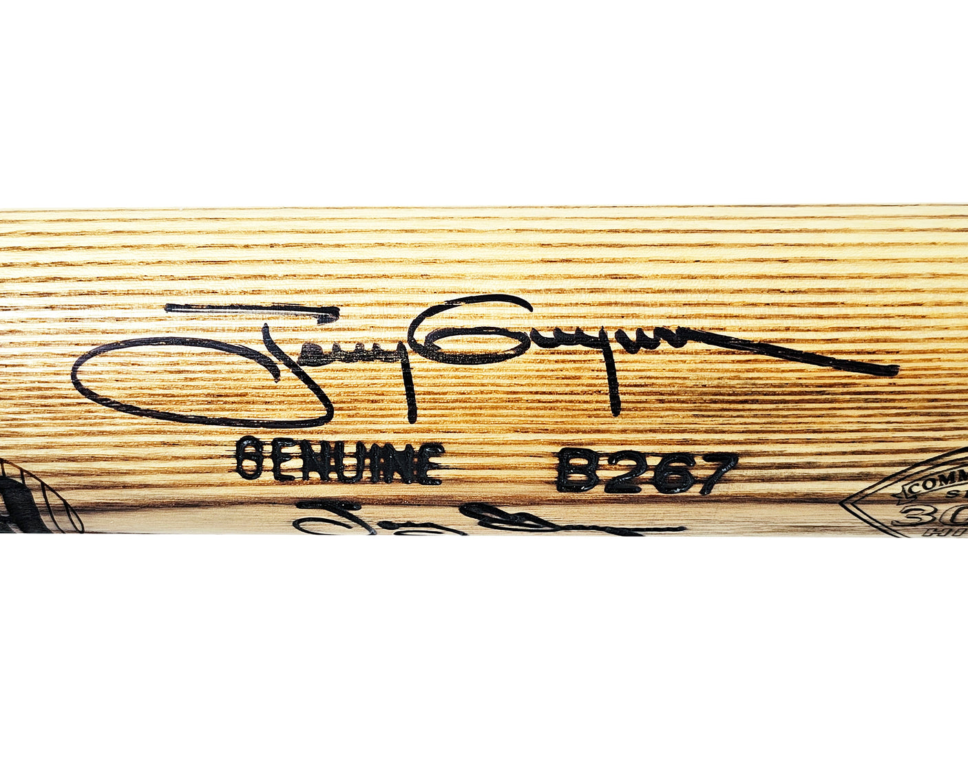Tony Gwynn Autographed Blonde Louisville Slugger 3000th Hit Bat San Diego Padres #/3000 Beckett BAS QR Stock #212649