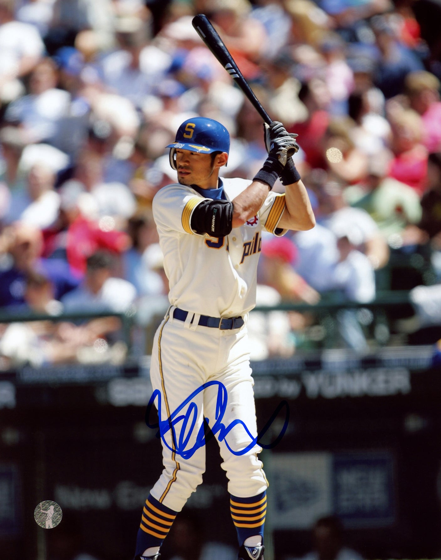 Ichiro Suzuki Autographed 8x10 Photo Seattle Mariners Seattle Pilots Uniform IS Holo Stock #239702
