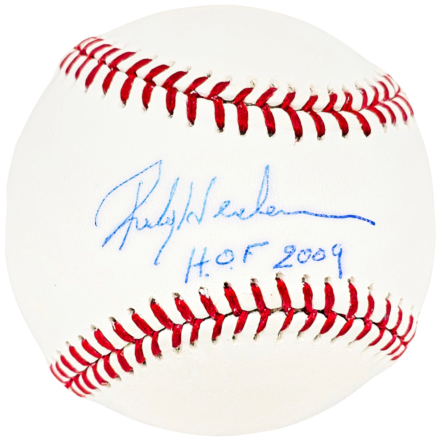 Rickey Henderson Autographed Official MLB Baseball Oakland A's, New York Yankees "HOF 2009" MLB Holo & Steiner Holo SKU #213883