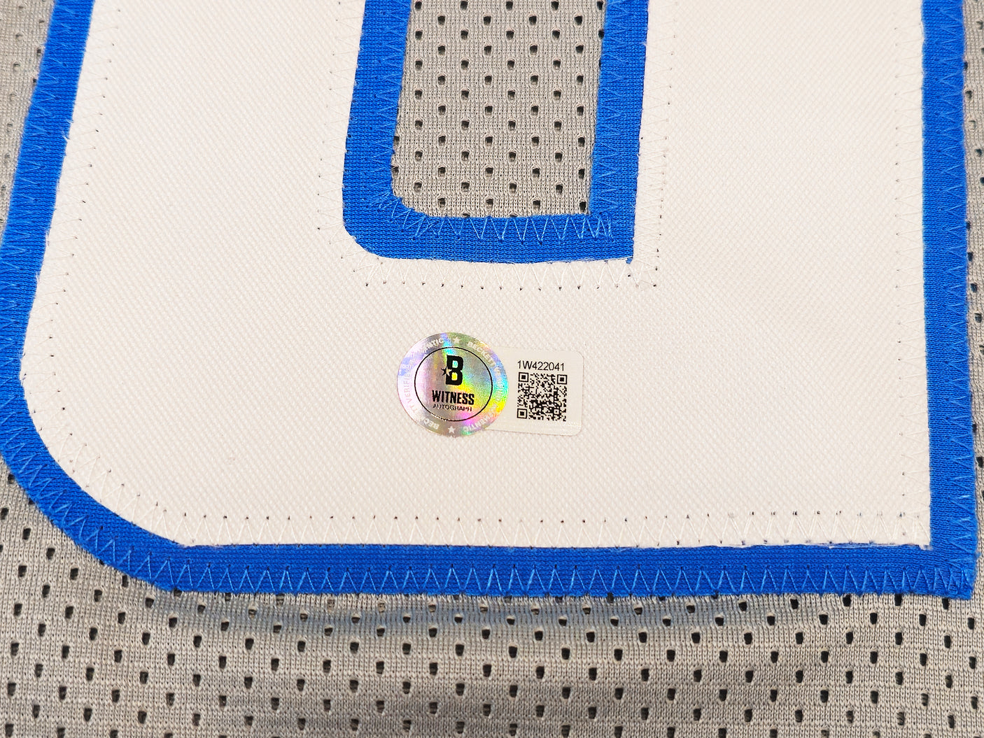 Detroit Lions Sam LaPorta Autographed Gray Jersey Beckett BAS Witness Stock #225899