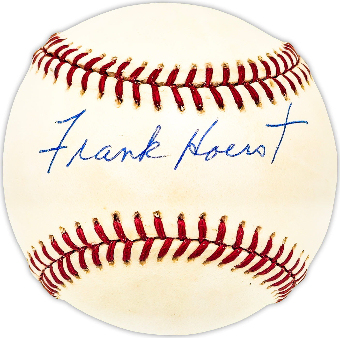 Frank Hoerst Autographed Official NL Baseball Philadelphia Phillies Beckett BAS QR #BM25038