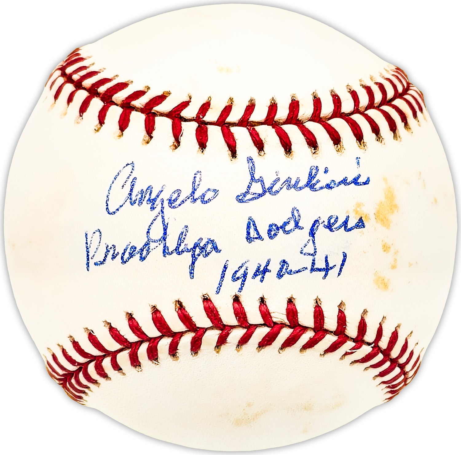 Angelo Giuliani Autographed Official NL Baseball Brooklyn Dodgers "Brooklyn Dodgers 1940-41" Beckett BAS QR #BM25074
