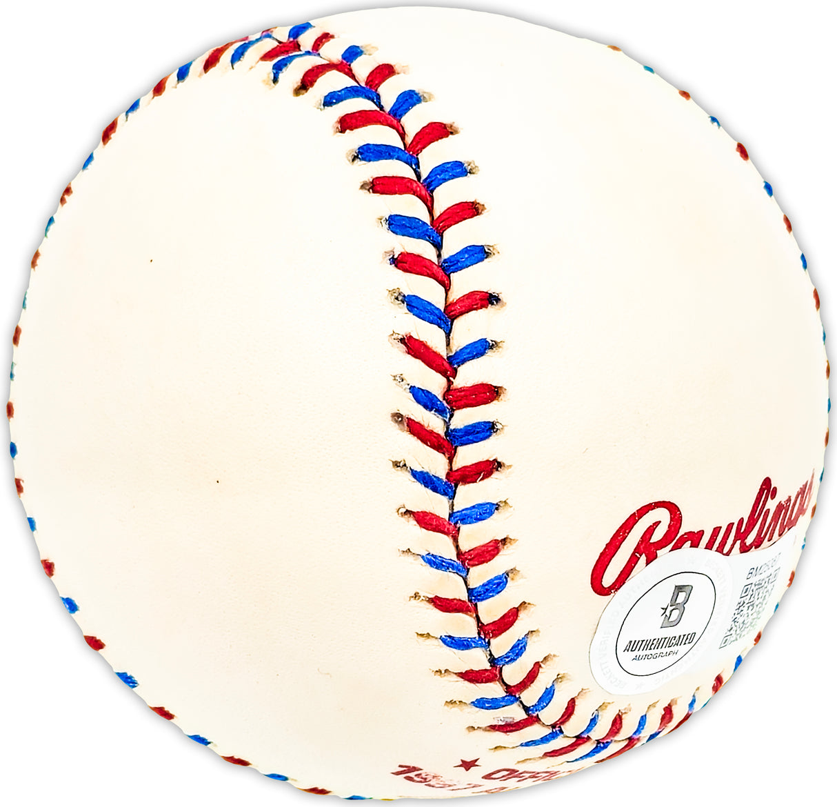 Barney Bernie Mussill Autographed Official 1997 All Star Game Logo Baseball Philadelphia Phillies Beckett BAS QR #BM25087