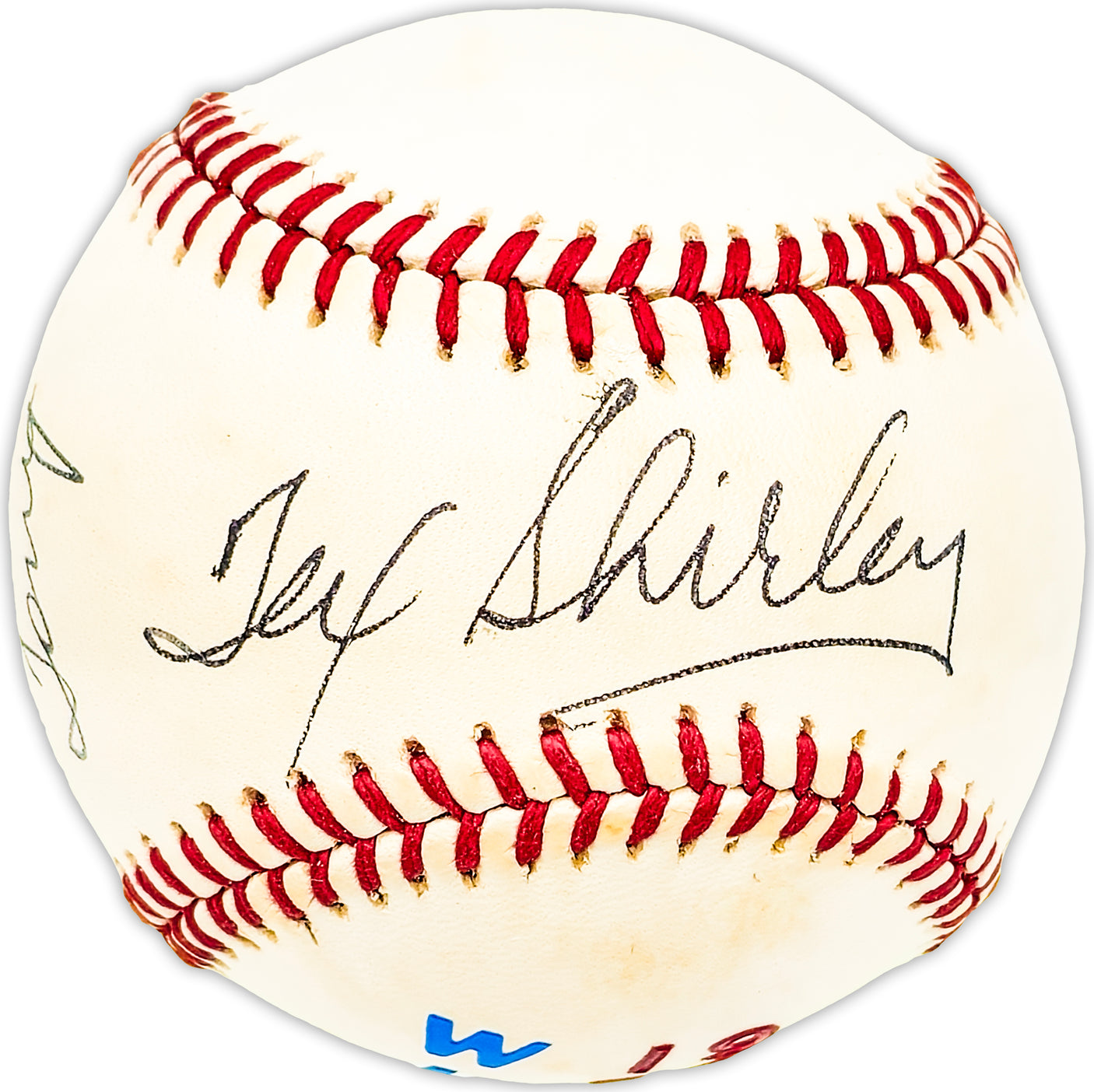 Alvis Tex Shirley Autographed Official AL Baseball Philadelphia A's "Best Wishes Larry" Beckett BAS QR #BM25141