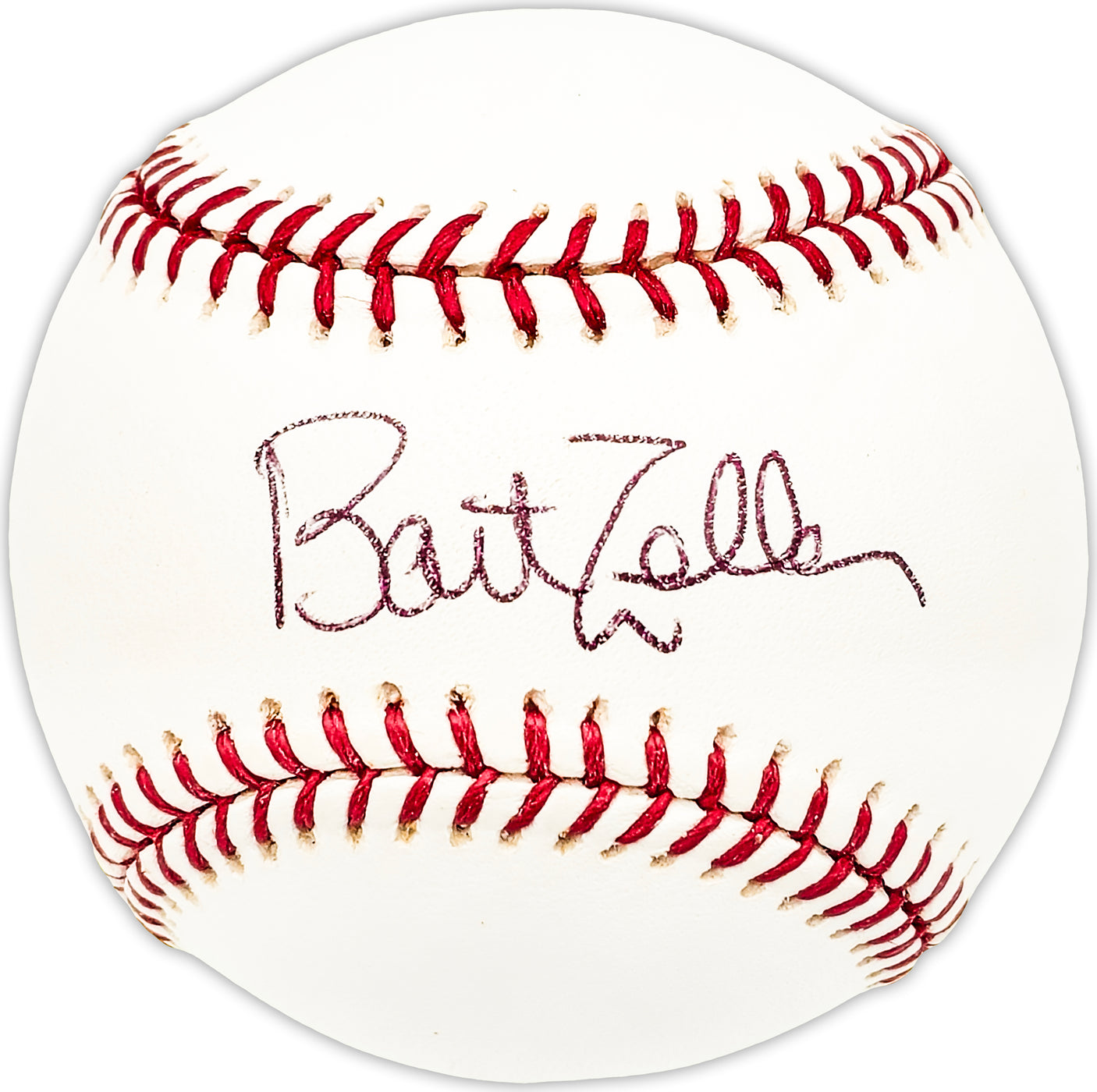 Bart Zeller Autographed Official MLB Baseball St. Louis Cardinals Beckett BAS QR #BM25149
