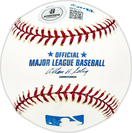 Neil Chrisley Autographed Official MLB Baseball Milwaukee Braves Beckett BAS QR #BM25172