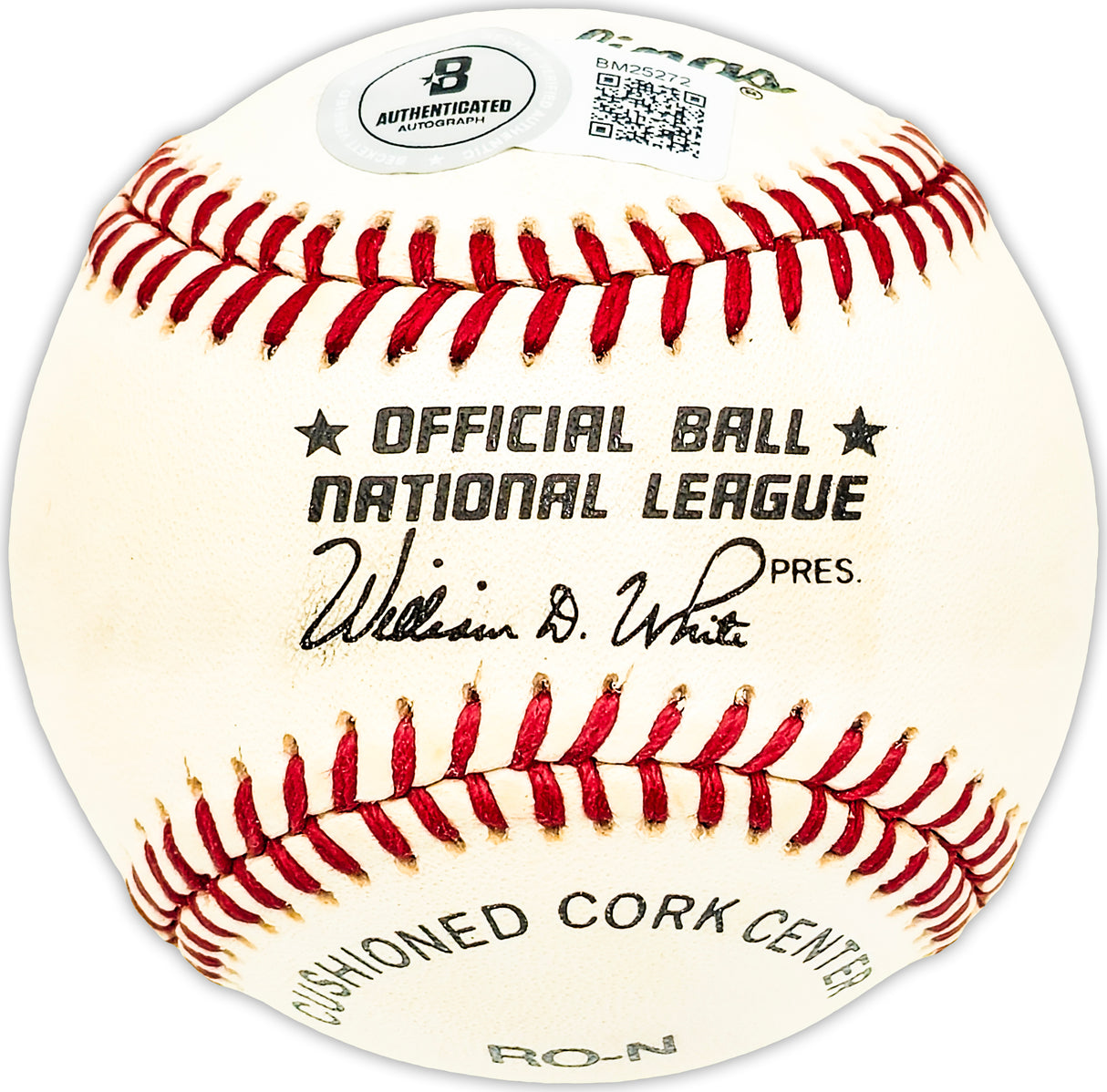 Ramon Monzant Autographed Official NL Baseball San Francisco Giants Beckett BAS QR #BM25272
