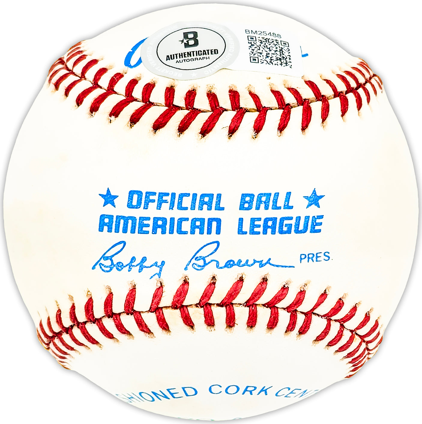 Marty Kutyna Autographed Official AL Baseball Senators, KC A's Beckett BAS QR #BM25488