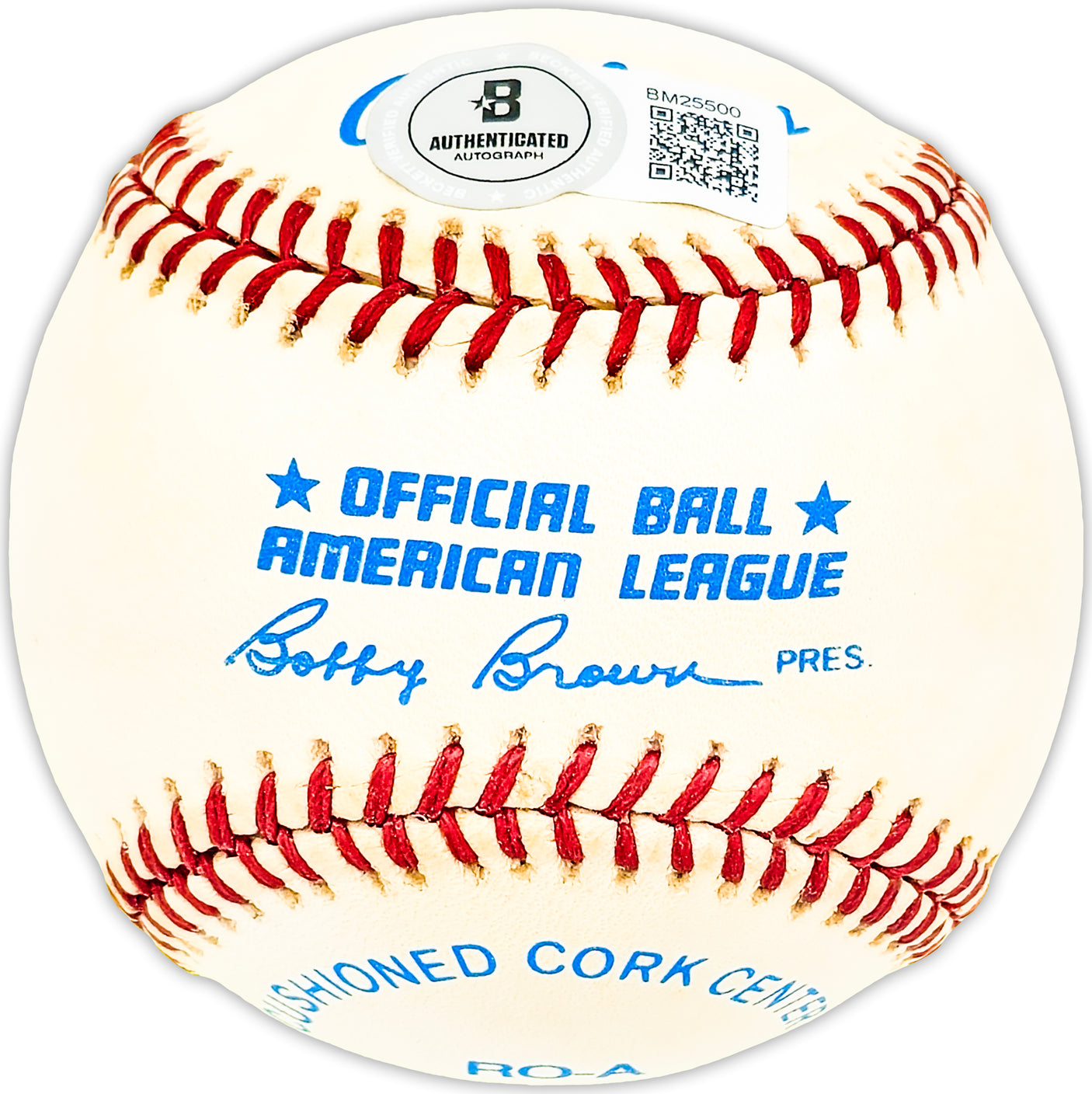 Roberto Bob Rodriguez Autographed Official AL Baseball Chicago Cubs, Oakland A's Beckett BAS QR #BM25500