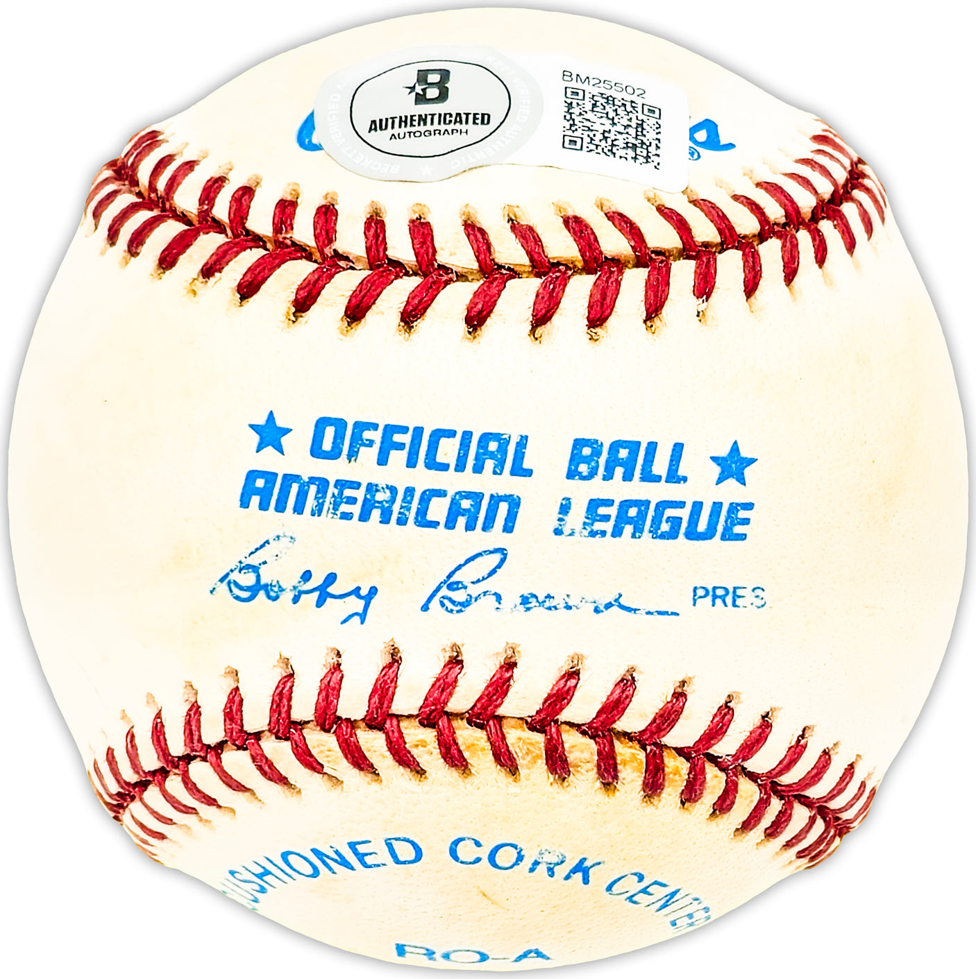Rick Burleson Autographed Official AL Baseball Boston Red Sox Beckett BAS QR #BM25502