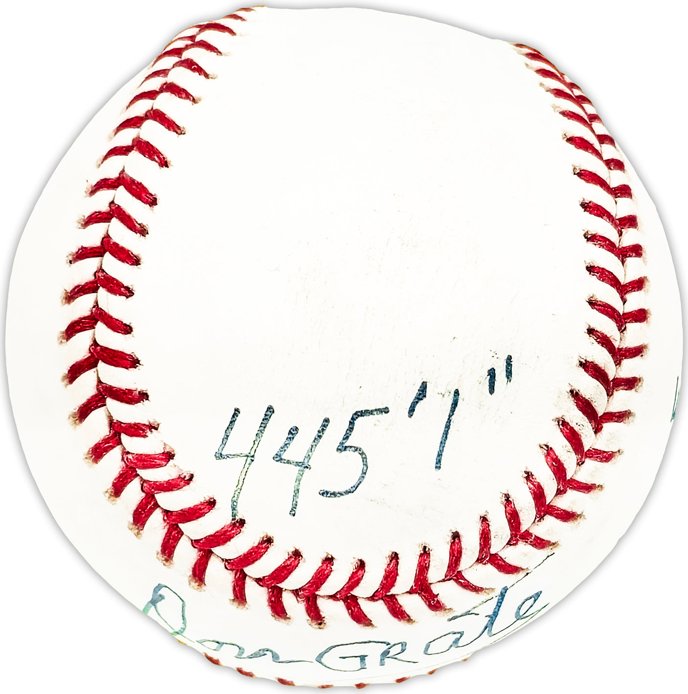 Don Grate Autographed Official MLB Baseball Philadelphia Phillies 445'1" 8/27/56 HOF Beckett BAS QR #BM25513